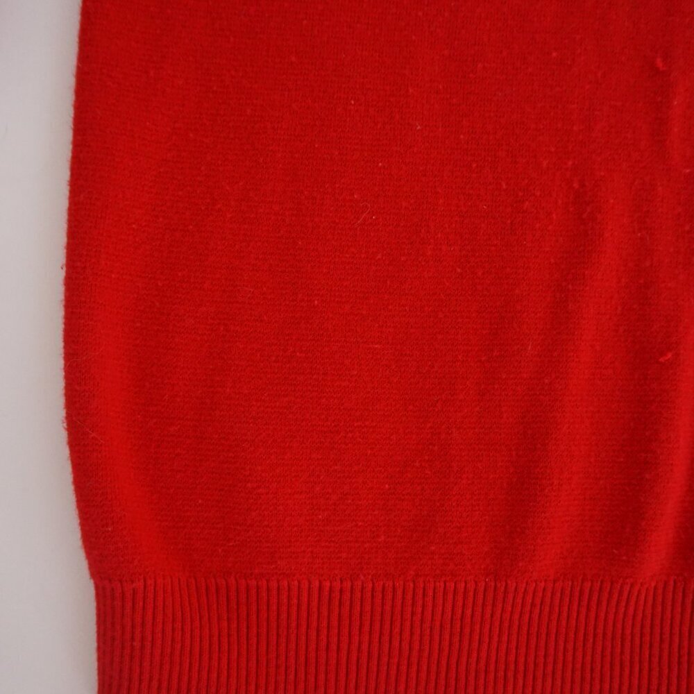 Vintage Tundra Canada Red Minimalist V Neck Knit Sweater Cotton Blend 2XLT - Picture 7 of 13